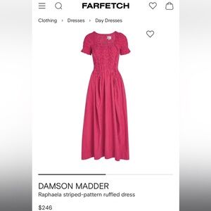 Damson Madder Pink Ruffled Dress